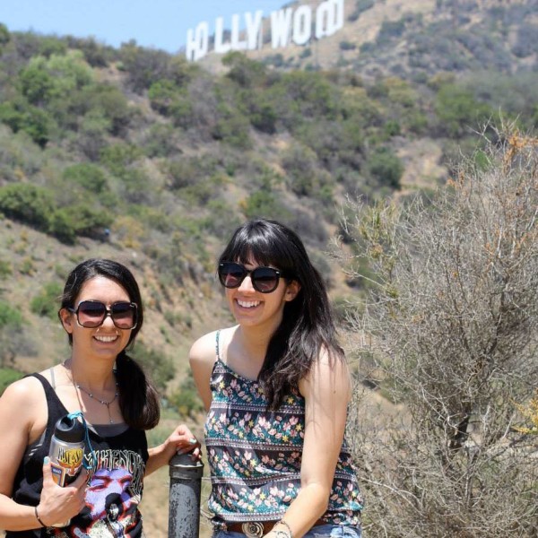 susan and zoey hollywood sign