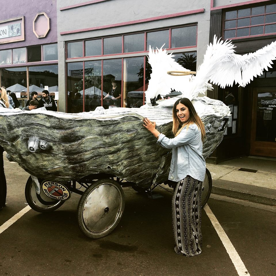 From last year's Humboldt Oyster Festival with my sister and a giant oyster-mobile.