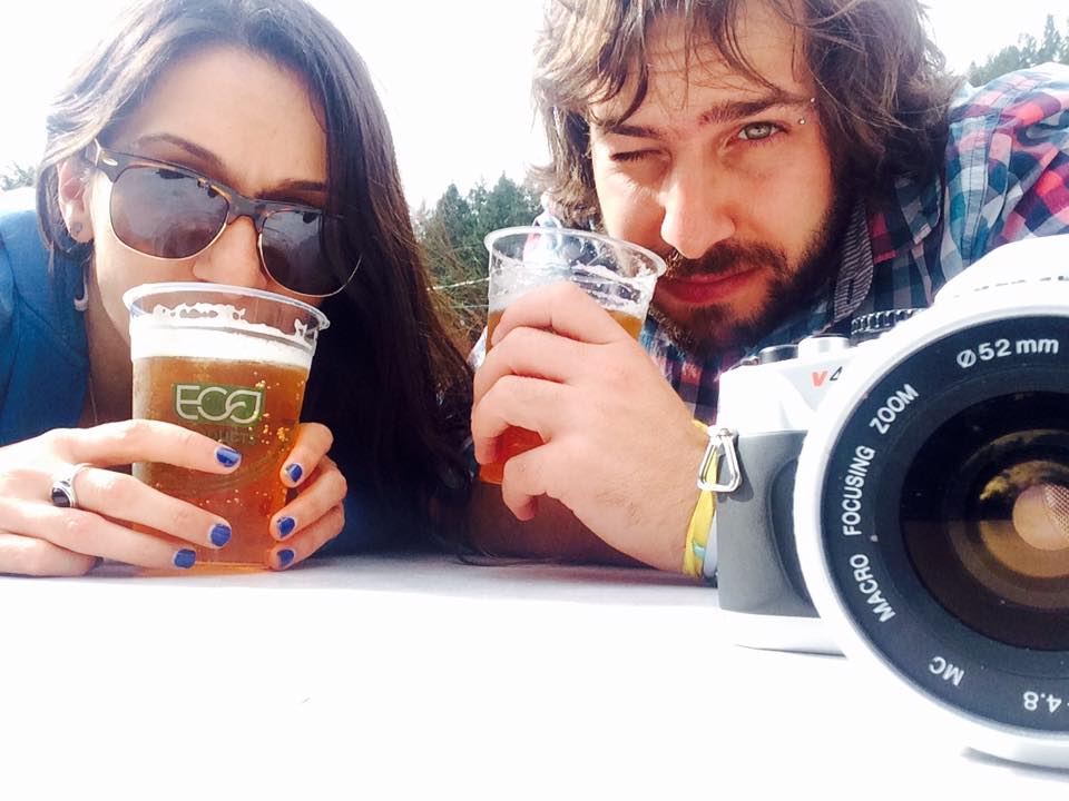 Beers and selfies as we waited for the oysters to be ready. 